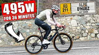 How long can I ride at Lance Armstrong's Alp D'Huez RECORD BREAKING pace?