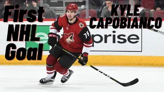 Kyle Capobianco #75 (Arizona Coyotes) first NHL goal Oct 19, 2019