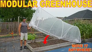 How To Build A MODULAR Greenhouse For Year Round Gardening! Move It ANYWHERE!