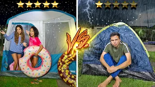 ACAMPAMENTO 5 ESTRELAS VS 1 ESTRELA! - MUITO ÉPICO!