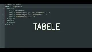 HTML - użycie tabel do tworzenia struktury strony www
