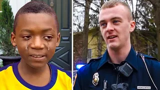 Un Niño Negro Abre La Puerta A Un Policía, ¡Rompe A Llorar Cuando Le Pregunta Por Qué Está Allí!