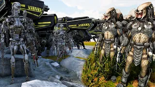 T-45 & T-800 Terminator vs 1,900,000 Predator | Ultimate Epic Battle Simulator 2 | UEBS 2