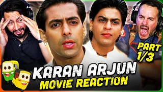 KARAN ARJUN Movie Reaction Part (1/3)! | Shah Rukh Khan | Salman Khan | Rakhee Gulzar