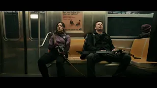 Clint Barton without hearing aid communicating with Kate Bishop | Hawkeye S01E03