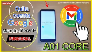 Quita la cuenta Google del GALAXY A01 CORE | MANUALMENTE |