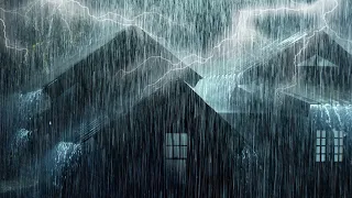 Sleep Immediately in 3 Minutes with Powerful Rainstorm on Tin Roof & Intense Thunder Sounds at Night