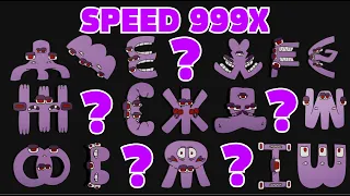 Alphabet Lore But Everyone W - Monster - Evil - Baby - Rainbow Friend (Speed 999X)