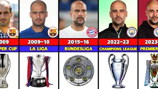 Pep Guardiola's All TROPHIES As A MANAGER.