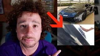 I crashed a Lamborghini and had to pay a lot of money 😢.