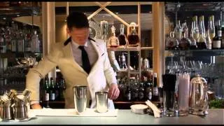 Savoy's American Bar bartender Tom Walker demos his Maid in Cuba cocktail