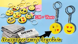 Newspaper Emoji Keychain | Emoji DIY | #keychain