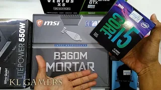 intel Core i5 9400F msi B360M MORTAR Galax Gamer SSD msi Ventus XS GTX1650 Gaming RIG 2019