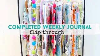 WEEKLY JOURNAL COMPLETED FLIP THROUGH | Journal Ideas & Inspiration