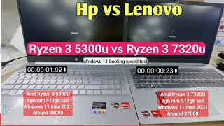 Hp vs lenovo | hp vs lenovo laptops which is better | ryzen 3 5300u vs ryzen 3 7320u | amd vs intel