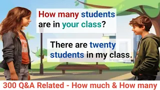 English Conversation Practice | Simple Questions And Answers with - How much and How many