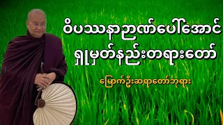 ဝိပဿနာဉာဏ်ပေါ်အောင်ရှုမှတ်နည်းတရားတော်