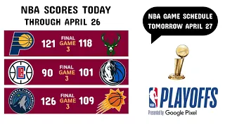 2024 NBA Playoffs Standings Today - April 27 | NBA Scores, Schedule and Bracket |