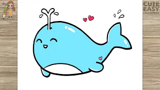 How to Draw a Cute Whale Easy