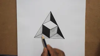 how to draw 3d box intro the triangle
