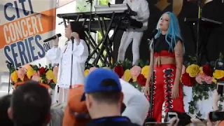 Halsey & Lauren Jauregui performing '' Strangers" on the todayshow