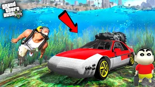 GTA 5 :😍 FRANKLIN & SHINCHAN Collecting CAR in HIDDEN UNDERWATER in GTA 5 ! JSS GAMER ( GTA 5 Mods )