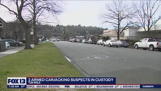 2 armed carjacking suspects in custody | FOX 13 Seattle