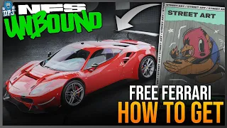 NFS Unbound: How To Get FAST FREE FERRARI 488 GTB - All 80 Street Art Locations - Heaven Spot Trophy