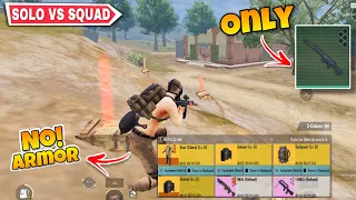 No Armor 🚫 + SLR Repaired Only Solo Vs Squad Challenge In Advance Mode 🤯 | Metro Royale Chapter 10