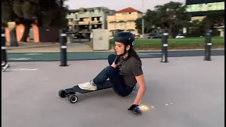 Melbourne Evolve Electric Skateboard Sliding