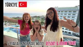 5 STAR ALL INCLUSIVE HOTEL RESORT & ROOM TOUR | DAY 1 IN TÜRKIYE 🇹🇷