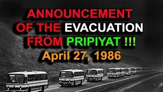 Evacuation of people from the town of Pripyat, April 27, 1986