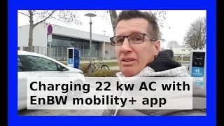 🔴 edrive Charging Renault Zoe EV in Hechingen at EnBW charger and mobility+ App for Electric Driving