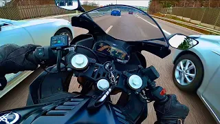 Yamaha r125 unleashed. +140km/h | Cutting Up Traffic & Highway Run - Miss Me By Trefuego