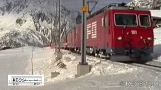 1998-02 [SDw] FO Andermatt en Nätschen, historic Furka Oberalp Bahn in Winter