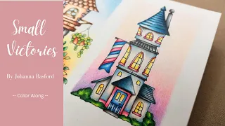 Tower 2 - Color Along - Prismacolor Pencils - Small Victories by Johanna Basford