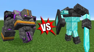 Obsidian Golem Vs Diamond Golem - Minecraft Mob Battle #minecraft