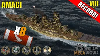 Amagi 8 Kills & 206k Damage | World of Warships Gameplay