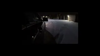 Hitting Curb in Mercedes Snow Drifting