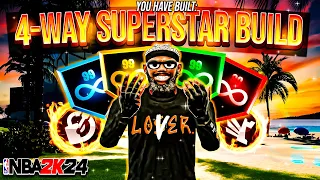 NEW BEST 4-WAY SUPERSTAR BUILD IS THE BEST BUILD IN NBA2K24! BEST 4-WAY 6'8 PG BUILD 2K24!