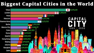Biggest Capital Cities in the World 1900 - 2050 | National Capitals by Population