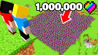 CONSEGUI 1.000.000.000 de CORAÇÕES SECRETOS no Minecraft!