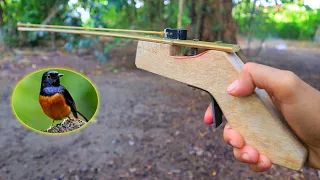 Wooden Slingshot with High Accuracy Trigger