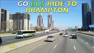 Toronto GO Bus To The Burbs -Freeway Views From The Union Station Bus Terminal To Downtown Brampton