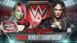 WWE 2K20 Asuka vs  Nia Jax Raw Women's Championship Match ( Backlash Prediction )