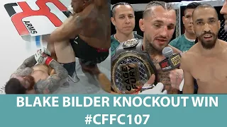 CFFC 107 RESULTS: Blake Bilder KNOCKS OUT Carvalho, crowd chanting "UFC", Heavyweight Heel Hook