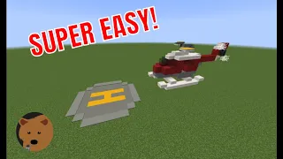 Easy Minecraft Helicopter Tutorial! (survival friendly and compact)