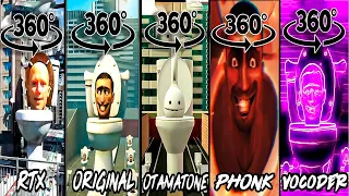 Skibidi toilet RTX vs ORIGINAL vs Otamatone vs Vocoder vs Phonk Toilet 360º VR