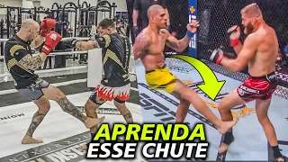 COMO FAZER O CHUTE DE ALEX POATAN : CALF KICK - CHUTE NA PANTURRILHA