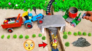 Top the most creatives science projects Mini The Q ! diy tractor making mini concrete bridge || diy
